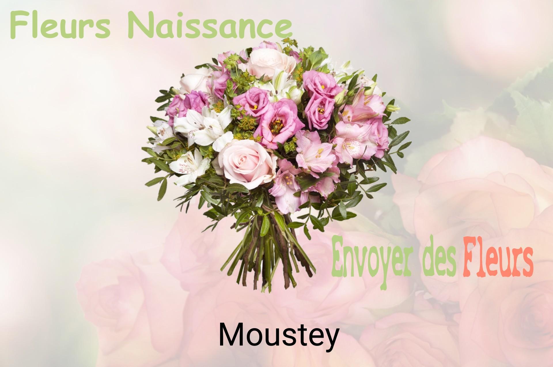 Bouquet de fleurs de naissance livré à Moustey