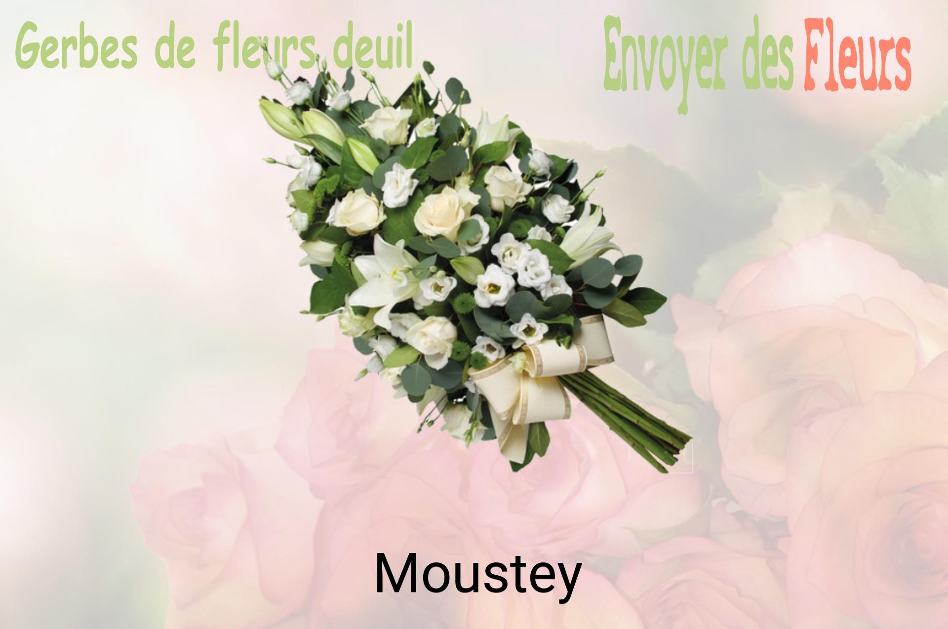 Gerbe de fleurs de deuil livrée à Moustey